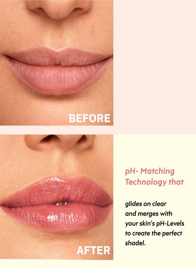 HOOMUSS Tinted Lip Balm Flower Lipstick Tinted Lip Gloss Long Lasting PH Lipsticks Color Changing Lipstick Natural Glitter Pink Lip Stick, Pink Flower - Image 2